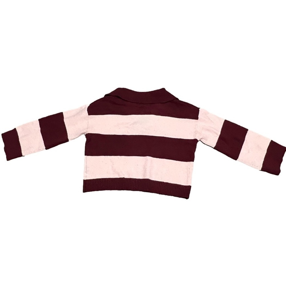 Wild Fable Maroon & Pink Striped Slouchy Collared Pullover Sweater Women’s Sz S - Picture 8 of 12